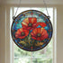 Poppy Stained Glass Effect Suncatcher